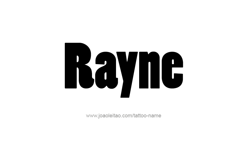 Tattoo Design Name Rayne  