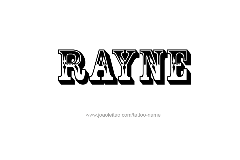 Tattoo Design Name Rayne  