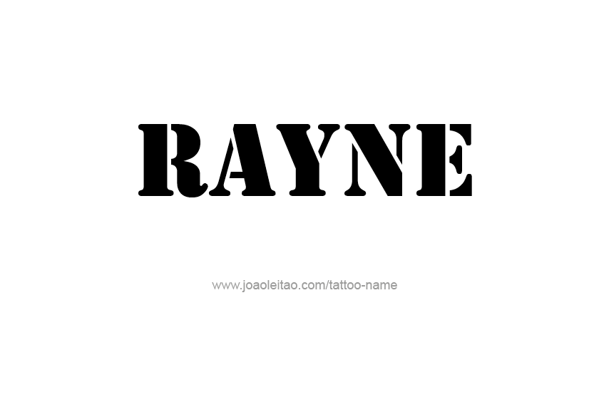 Tattoo Design Name Rayne  