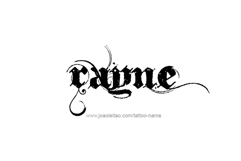 Tattoo Design Name Rayne  