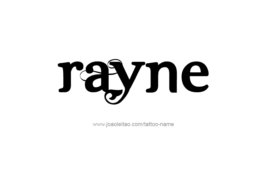 Tattoo Design Name Rayne  