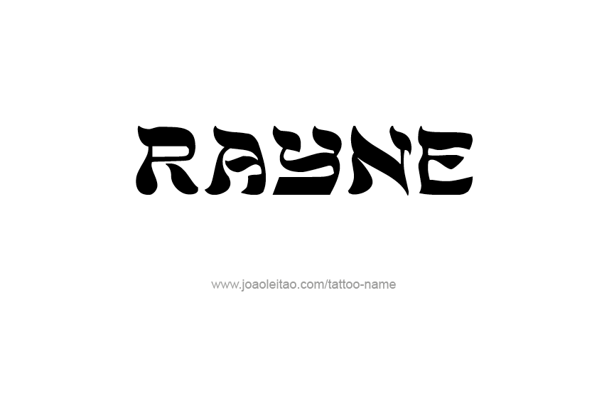 Tattoo Design Name Rayne  