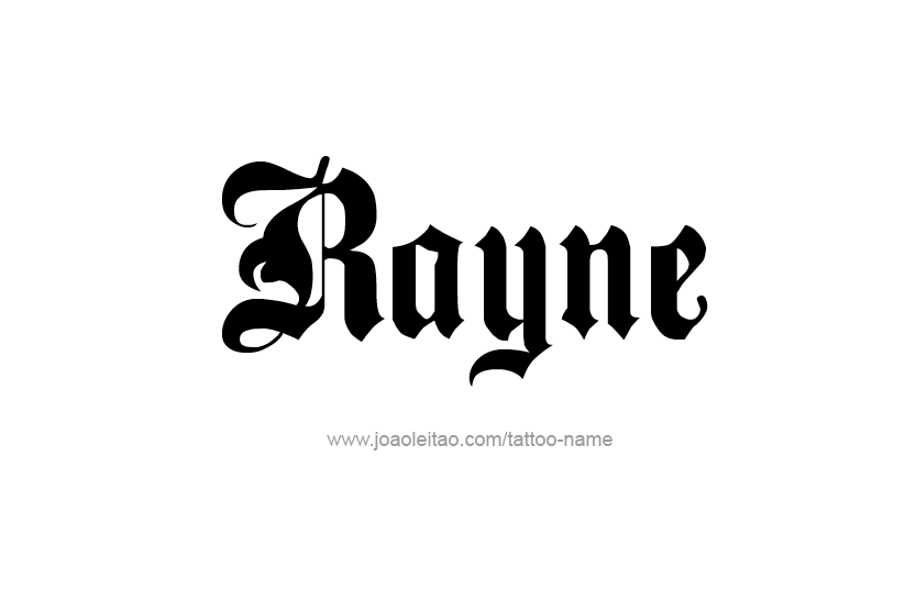 Tattoo Design Name Rayne  