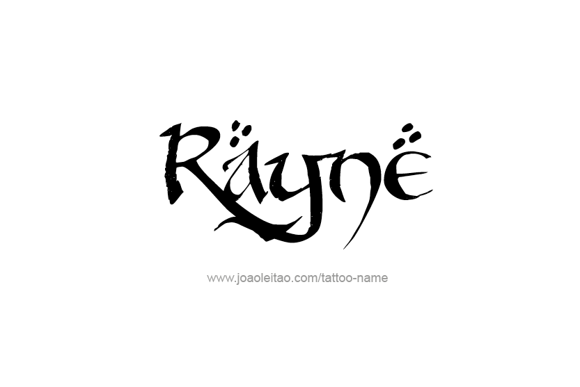 Tattoo Design Name Rayne  