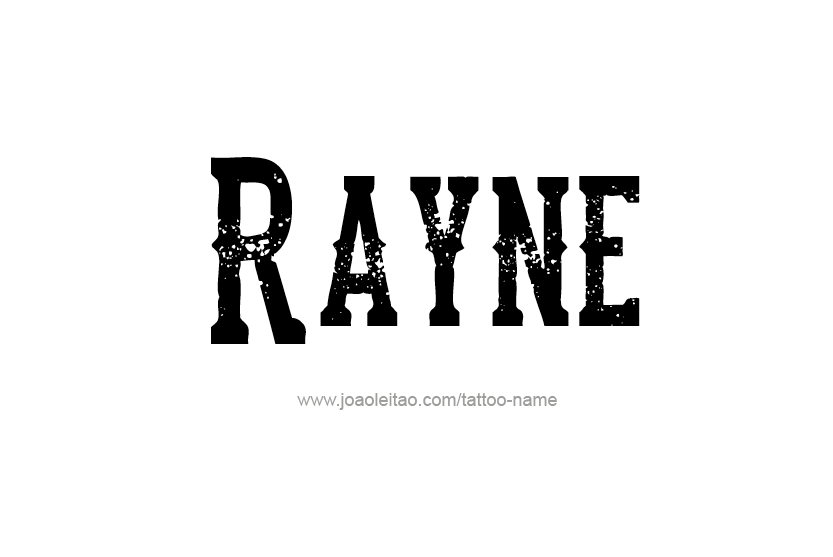 Tattoo Design Name Rayne  