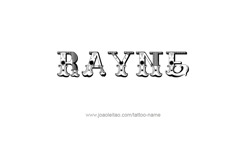 Tattoo Design Name Rayne  