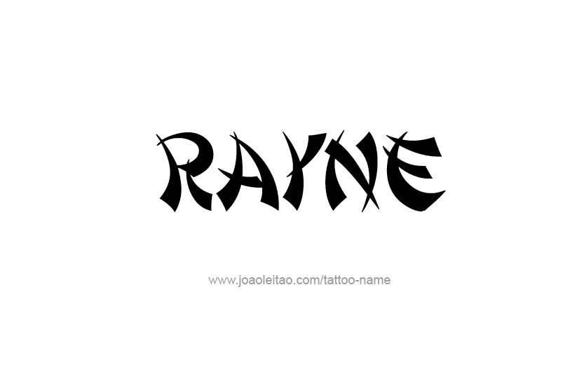 Tattoo Design Name Rayne