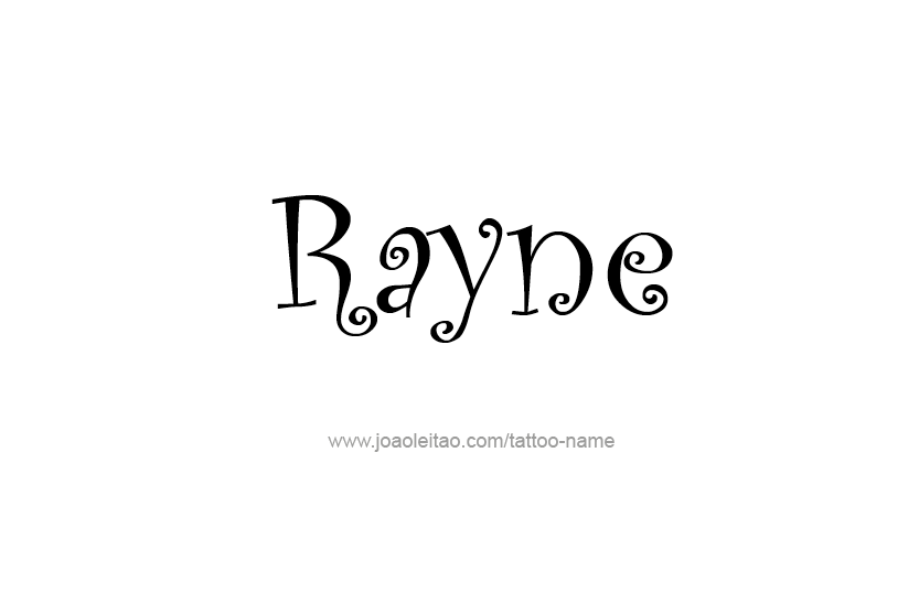 Tattoo Design Name Rayne  