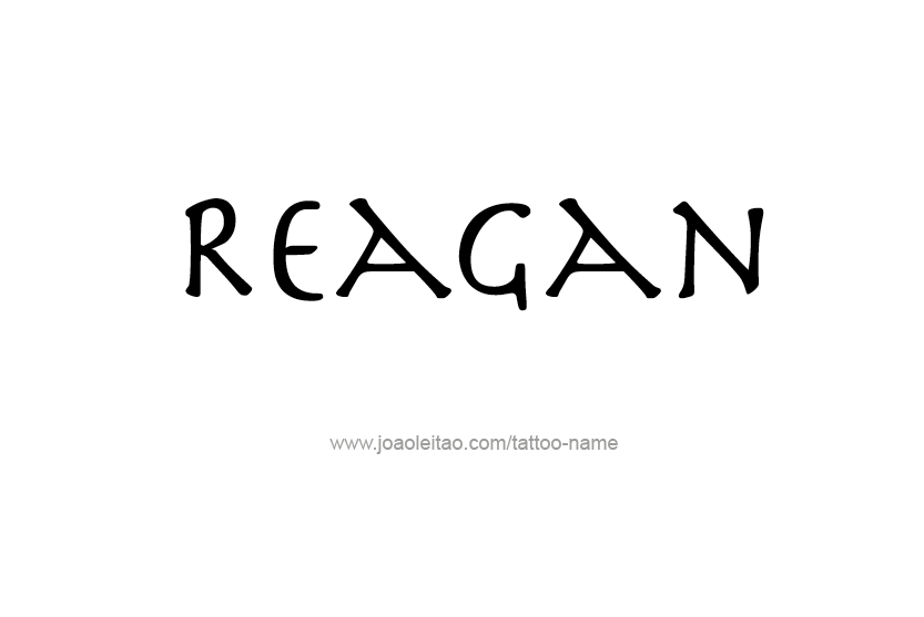 Tattoo Design Name Reagan  