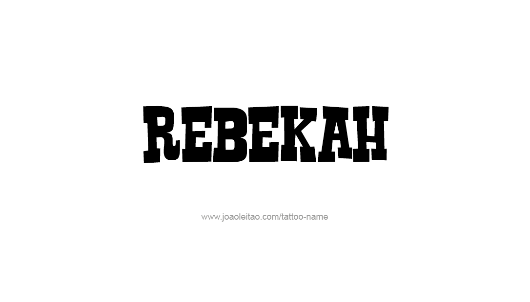 Tattoo Design Name Rebekah  