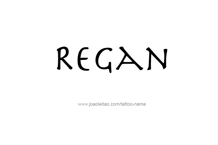 Tattoo Design Name Regan  