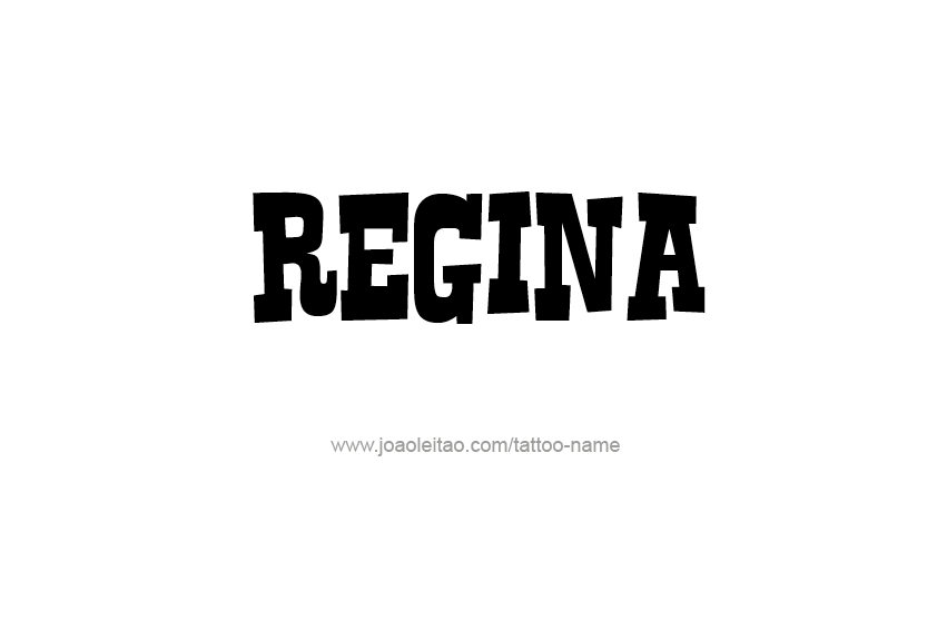 Tattoo Design Name Regina  