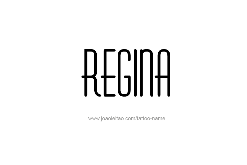 Tattoo Design Name Regina  