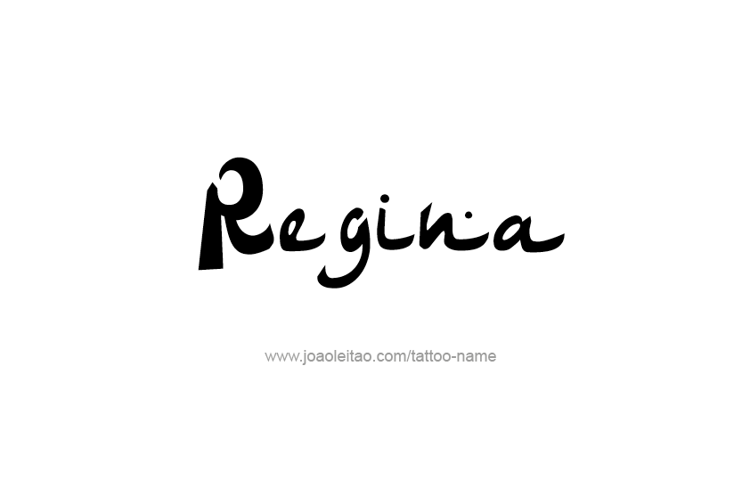 Tattoo Design Name Regina  