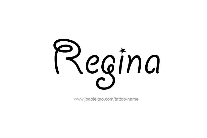 Tattoo Design Name Regina  