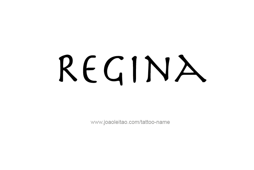 Tattoo Design Name Regina  