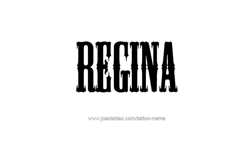 Tattoo Design Name Regina  