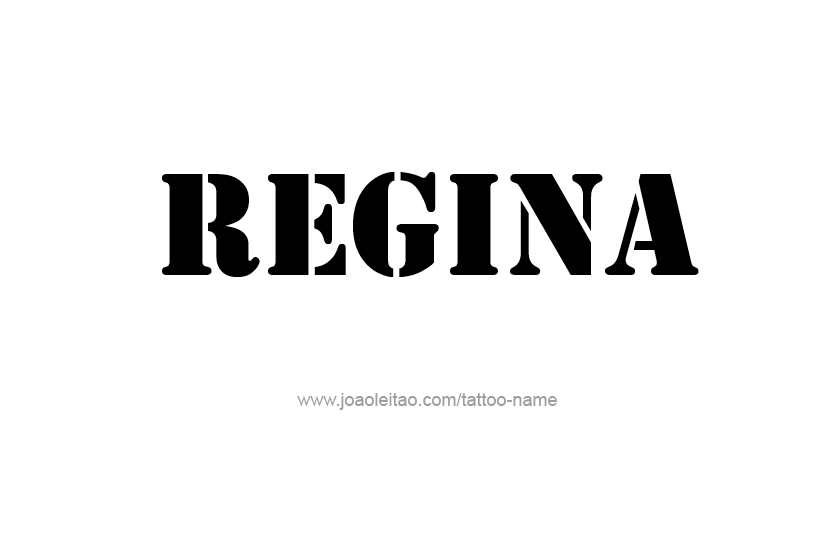 Tattoo Design Name Regina  