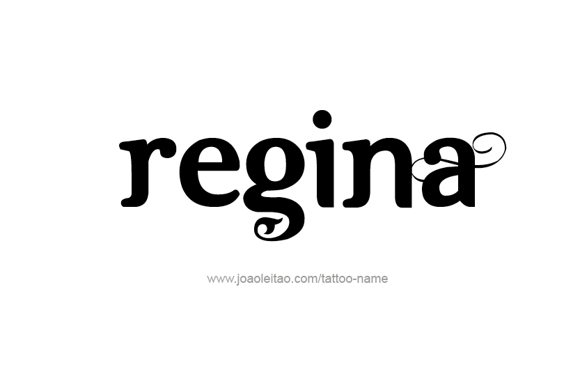 Tattoo Design Name Regina  