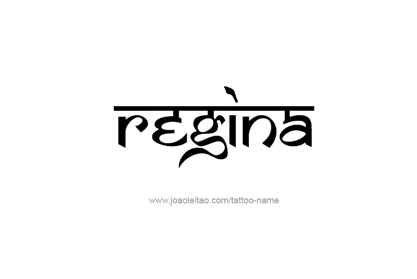 Tattoo Design Name Regina  