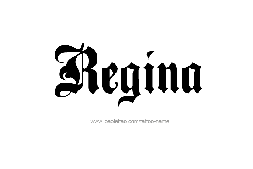 Tattoo Design Name Regina  