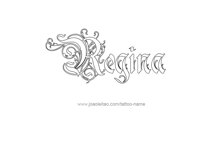 Tattoo Design Name Regina  