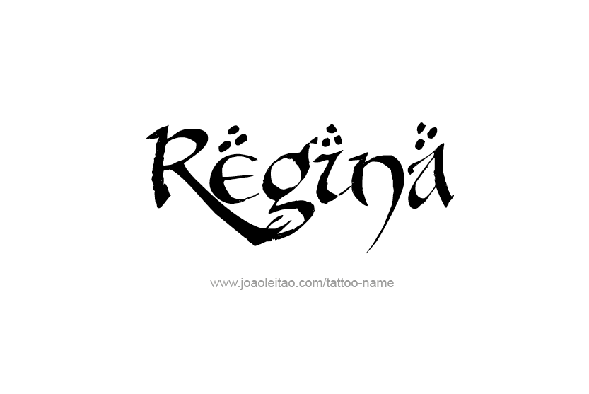 Tattoo Design Name Regina  