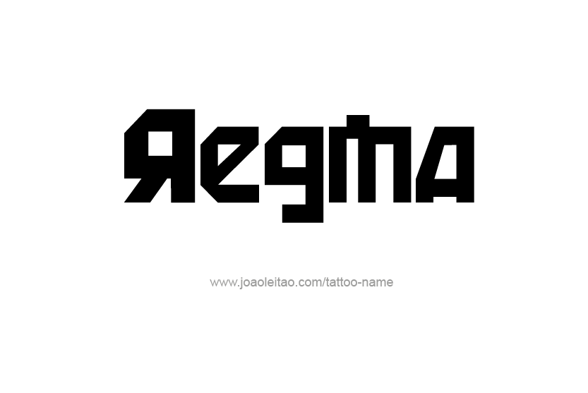 Tattoo Design Name Regina  