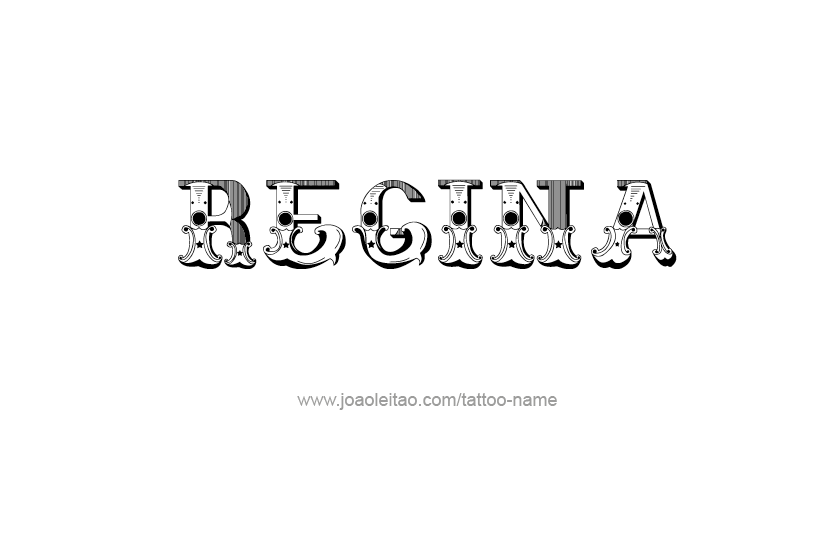 Tattoo Design Name Regina  