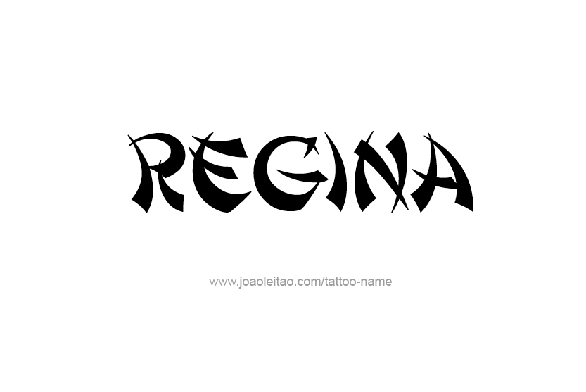 Tattoo Design Name Regina