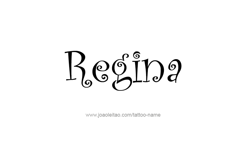 Tattoo Design Name Regina  