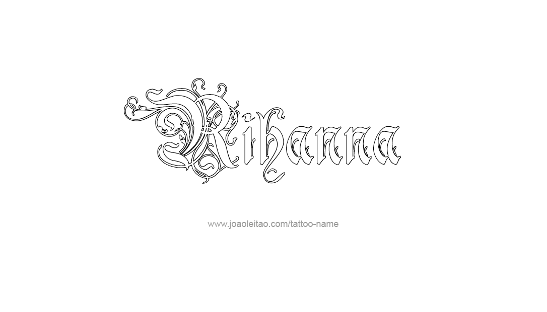 Tattoo Design Name Rihanna  