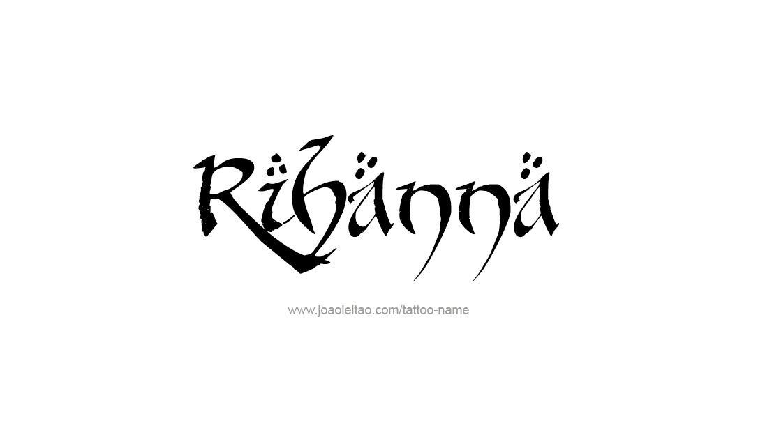 Tattoo Design Name Rihanna  