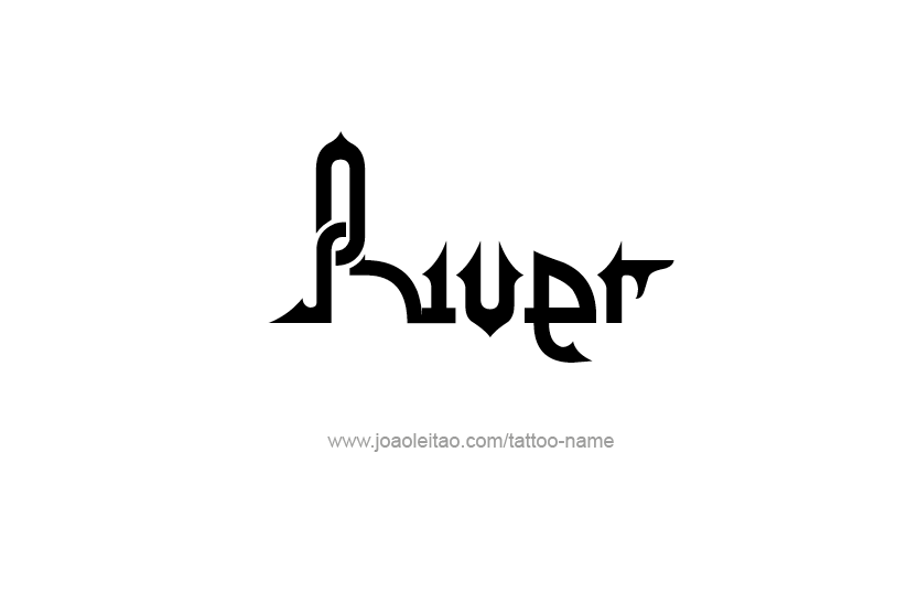 Tattoo Design Name River  