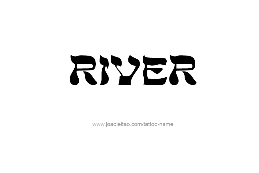 River Name Tattoo Designs