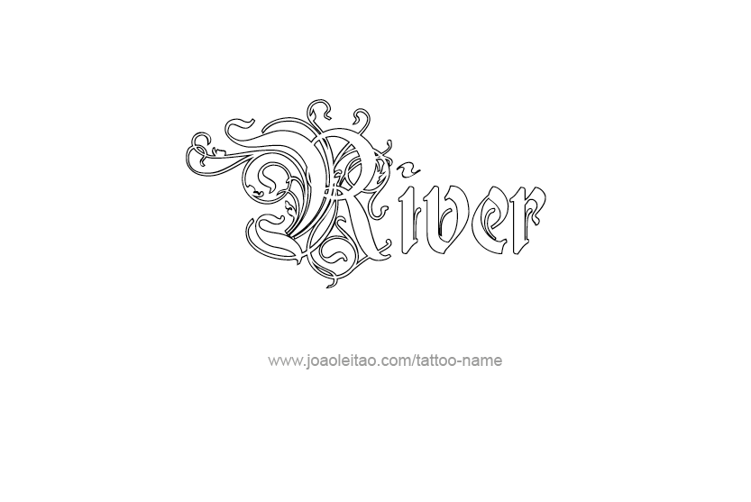 Tattoo Design Name River  