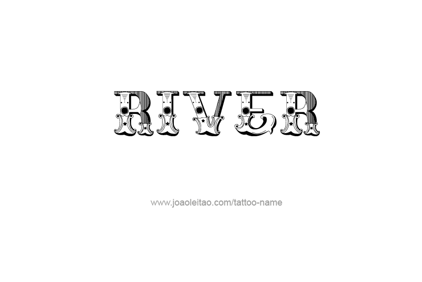 Tattoo Design Name River  