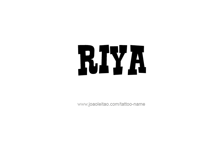 Tattoo Design Name Riya  