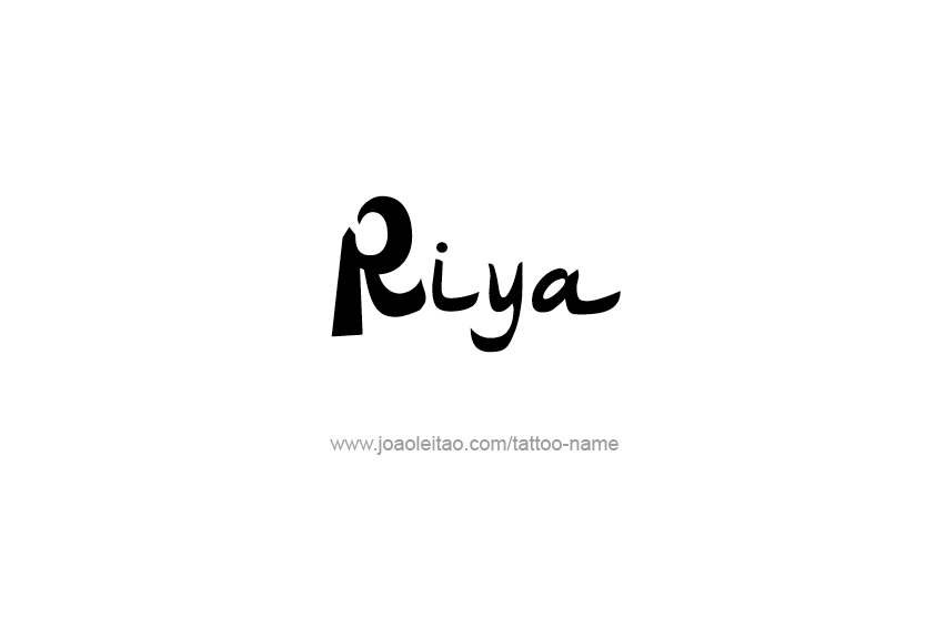 Tattoo Design Name Riya  