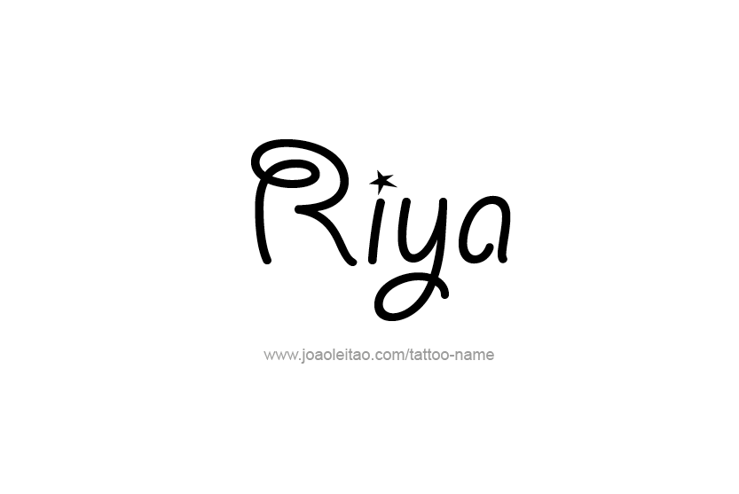 Tattoo Design Name Riya  