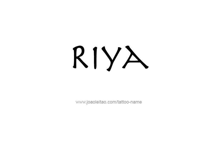 Tattoo Design Name Riya  