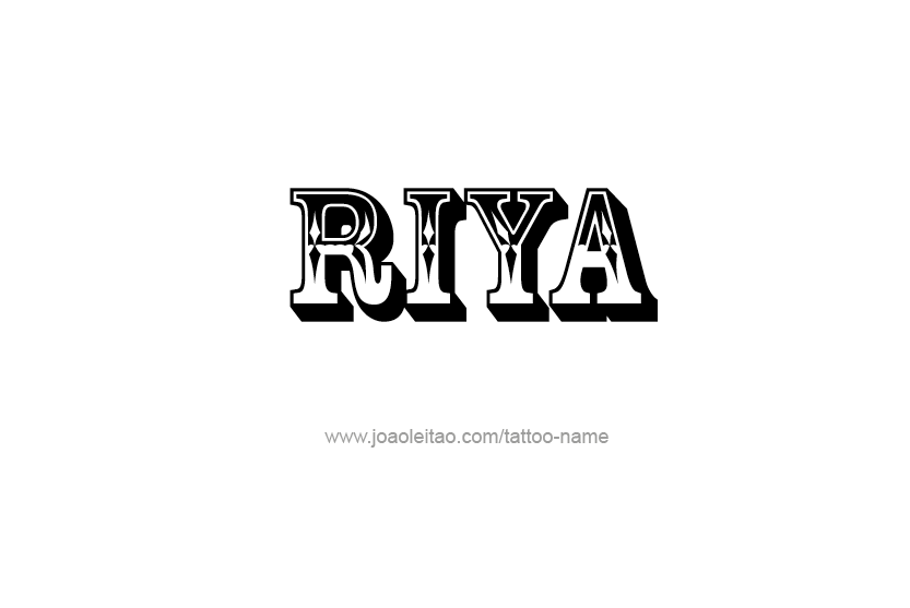 Tattoo Design Name Riya  