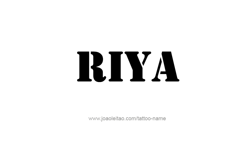 Tattoo Design Name Riya  