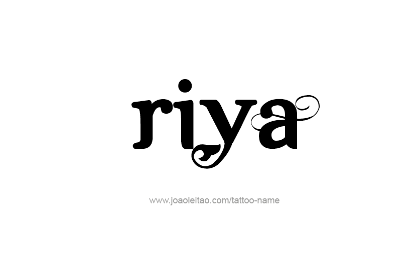 Riya  tattoo letter scetch download
