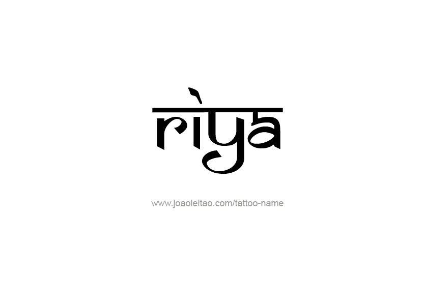 Tattoo Design Name Riya  