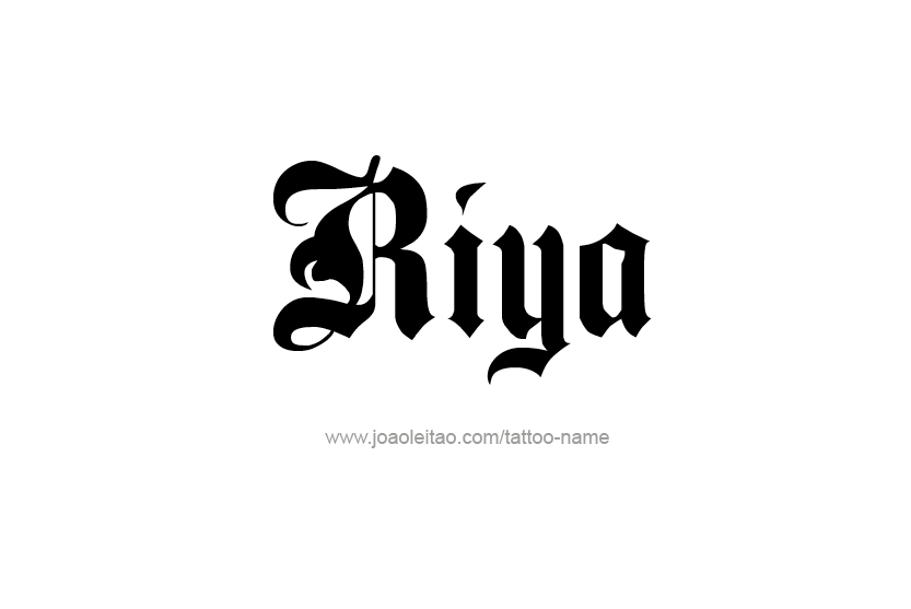 Tattoo Design Name Riya  