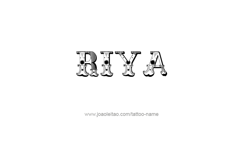 Riya Name Tattoo Design on Hand Chase and Neck Best Images  StarBijay