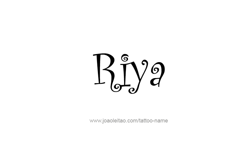 Tattoo Design Name Riya  