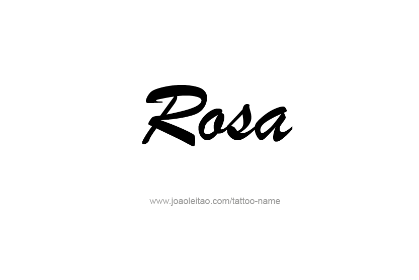 Tattoo Design Name Rosa  