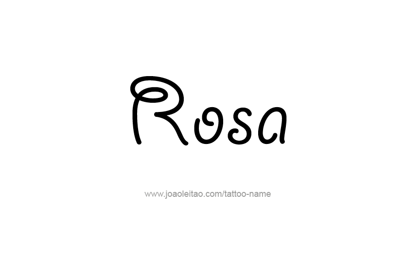 Tattoo Design Name Rosa  